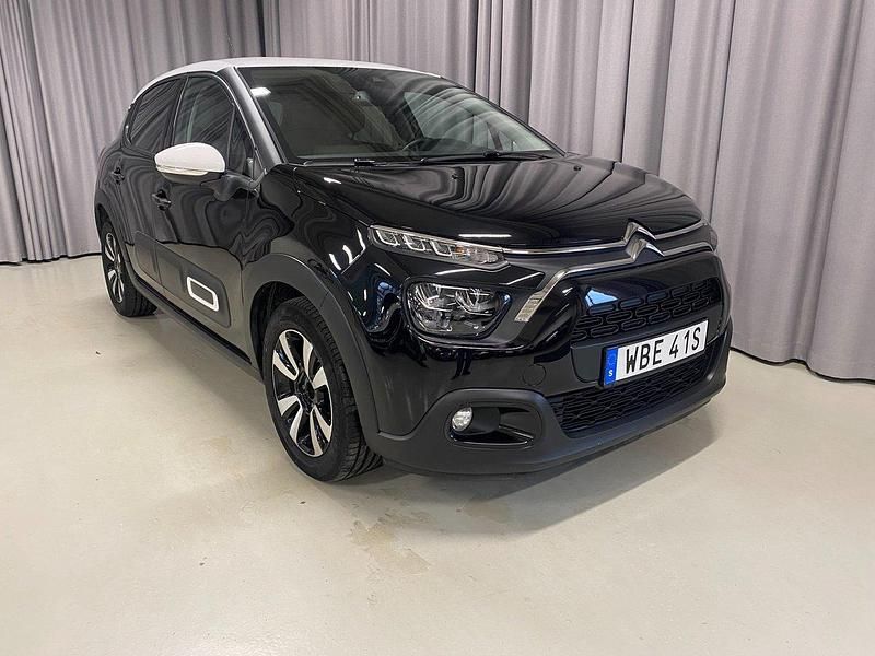 Svart Begagnad 2024 Citroën C3 Shine Halvkombi | 179 900 kr (Marknadspris) - Bild 1/4