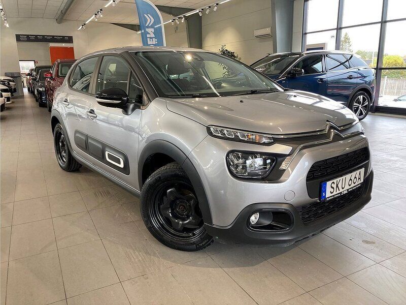 Grå Begagnad 2021 Citroën C3 Feel Halvkombi | 109 900 kr (Bra pris) - Bild 1/4