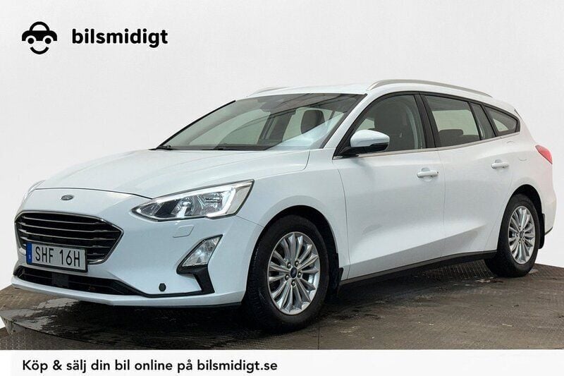 Vit Begagnad 2019 Ford Focus Titanium Kombi | 144 800 kr (Marknadspris) - Bild 1/3
