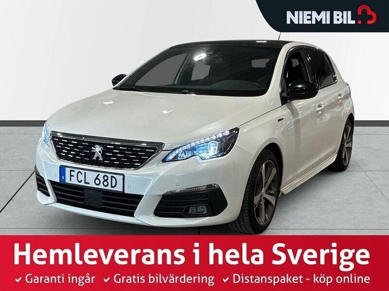 Vit Begagnad 2019 Peugeot 308 GT-line Halvkombi | 159 900 kr (Lite dyr) - Bild 1/3