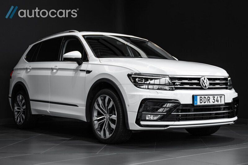 Vit Begagnad 2018 VW Tiguan Allspace R-line SUV | 348 750 kr - Bild 1/4
