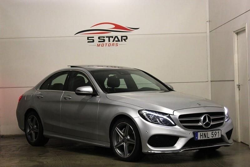 Begagnad Mercedes C220 AMG line 170 HK (125 kW) 2017 Silver Sedan