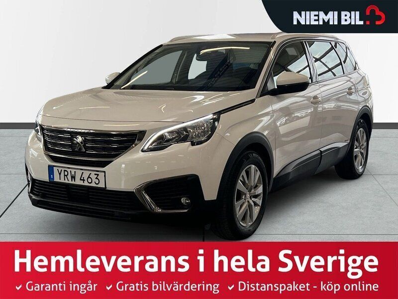 Vit Begagnad 2017 Peugeot 5008 S Minibuss | 224 900 kr (Marknadspris) - Bild 1/3