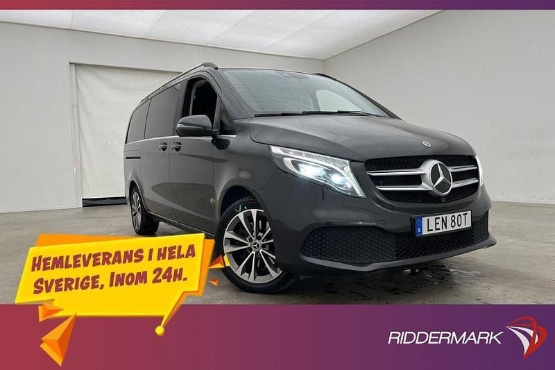 Mörkgrå Begagnad 2019 Mercedes V300 Avantgarde Minibuss | 529 800 kr (Bra pris) - Bild 1/3