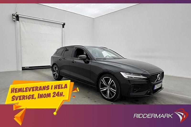 Svart Begagnad 2021 Volvo V60 R-Design Kombi | 389 700 kr (Marknadspris) - Bild 1/3