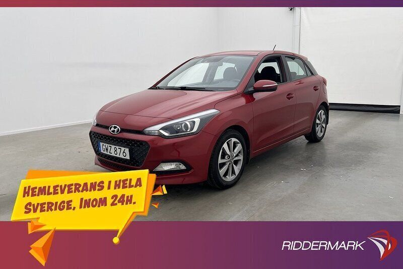 Röd Begagnad 2015 Hyundai i20 Halvkombi | 124 800 kr (Marknadspris) - Bild 1/3