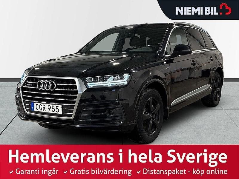 Svart Begagnad 2018 Audi Q7 S-Line SUV | 409 900 kr (Marknadspris) - Bild 1/3