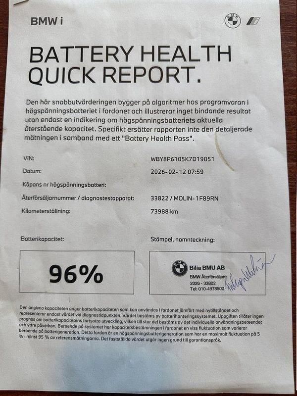 Begagnad BMW i3 Comfort Edition 135 kW (184 HK) 2018 Vit Halvkombi