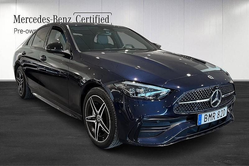 Begagnad Mercedes C300e AMG line 204 HK (150 kW) 2023 Blå Sedan