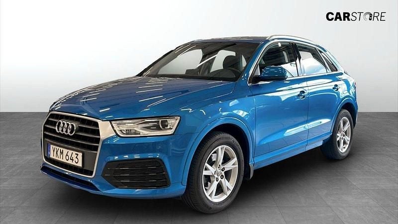Blå (blue) Begagnad 2017 Audi Q3 SUV | 199 900 kr (Marknadspris) - Bild 1/4