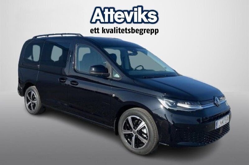 Svart Ny 2025 VW Caddy Maxi Minibuss | 544 981 kr - Bild 1/4