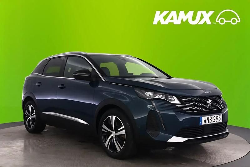 Blå Begagnad 2021 Peugeot 3008 GT SUV | 259 800 kr (Marknadspris) - Bild 1/4