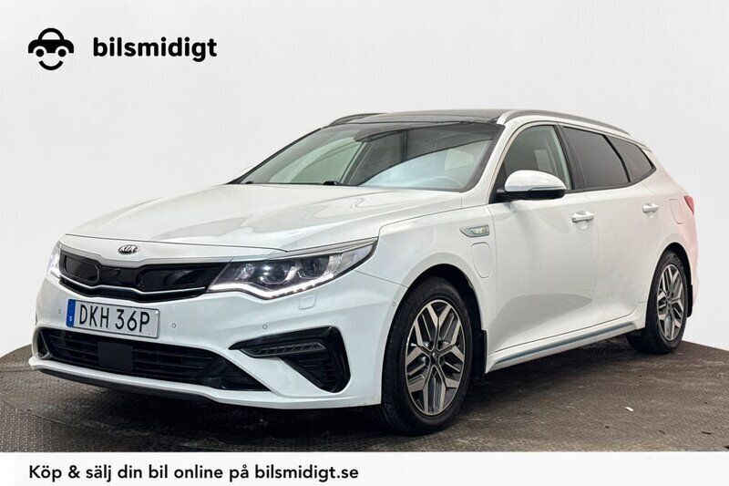 Vit Begagnad 2018 Kia Optima Hybrid 2 Sedan | 159 900 kr (Marknadspris) - Bild 1/3
