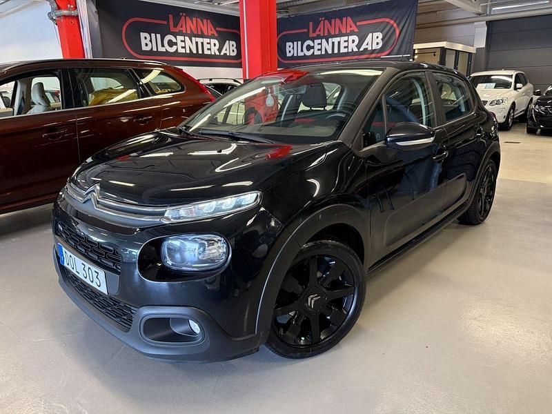Svart Begagnad 2017 Citroën C3 Halvkombi | 69 000 kr (Marknadspris) - Bild 1/4