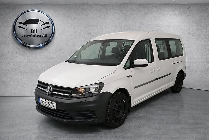 Vit Begagnad 2017 VW Caddy Maxi Minibuss | 109 900 kr (Marknadspris) - Bild 1/4