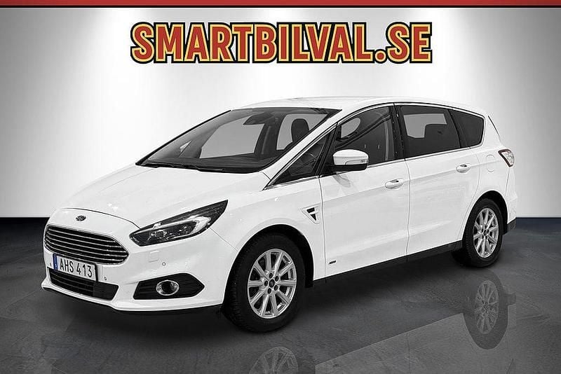Vit Begagnad 2017 Ford S-MAX Business Edition Minibuss | 169 900 kr (Marknadspris) - Bild 1/4