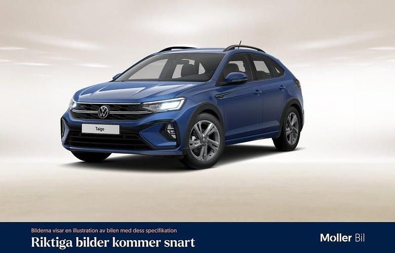 Reef blue metallic Begagnad 2024 VW Taigo SUV | 254 900 kr (Marknadspris) - Bild 1/3
