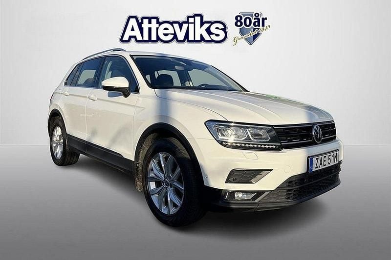 Vit Begagnad 2019 VW Tiguan SUV | 239 900 kr (Bra pris) - Bild 1/4
