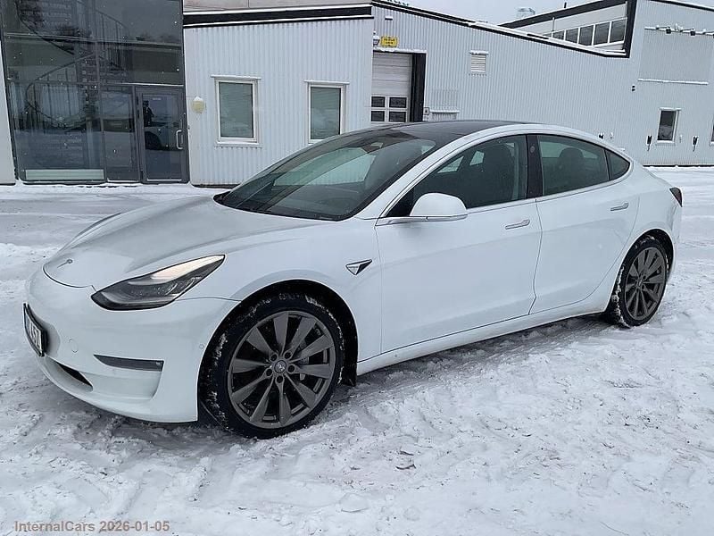 Vit Begagnad 2020 Tesla Model 3 Long Range AWD Sedan | 144 000 kr (Superpris) - Bild 1/4