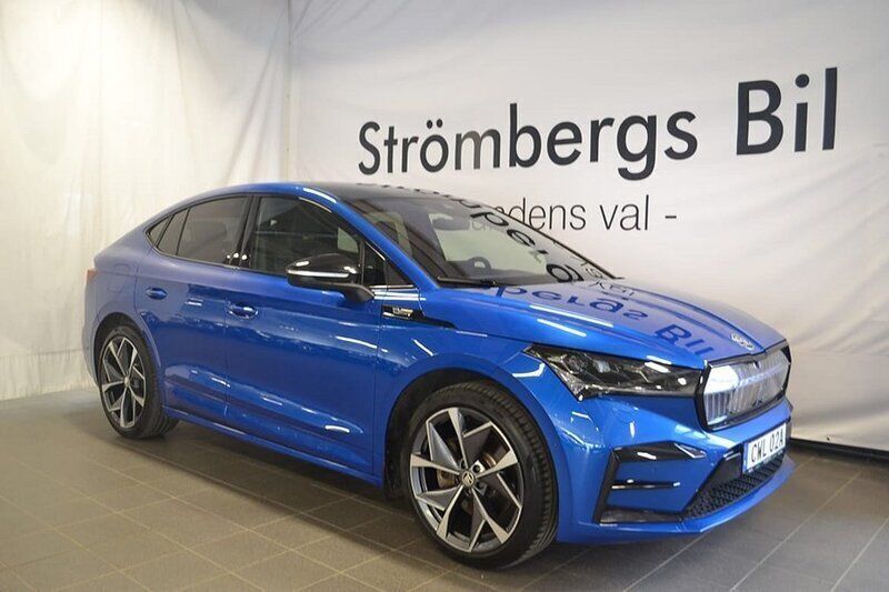 Blå Begagnad 2023 Skoda Enyaq iV RS SUV | 519 000 kr - Bild 1/4