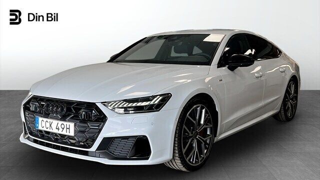 Glaciärvit metallic Begagnad 2024 Audi A7 Sportback S-Line Halvkombi | 699 000 kr - Bild 1/4