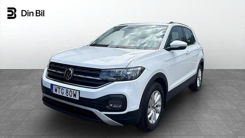 Vit Begagnad 2021 VW T-Cross Life SUV | 174 900 kr (Marknadspris) - Bild 1/4