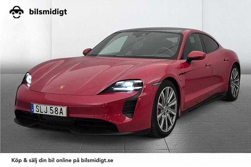Röd Begagnad 2022 Porsche Taycan GTS Sedan | 869 700 kr - Bild 1/3