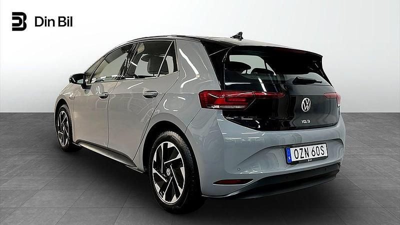 Begagnad VW ID.3 Pro Performance 150 kW (204 HK) 2022 Moonstone grey black Halvkombi