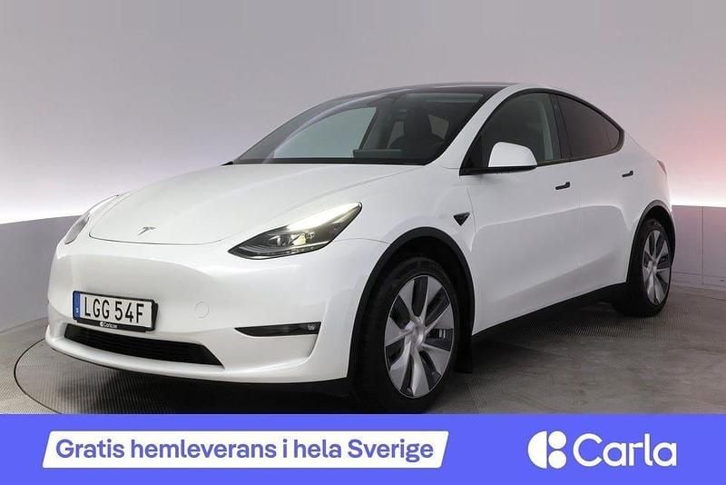 Vit Begagnad 2023 Tesla Model Y Long Range AWD SUV | 469 900 kr (Marknadspris) - Bild 1/4