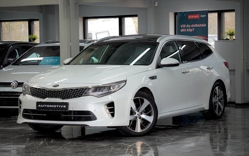 Vit Begagnad 2017 Kia Optima GT-Line Kombi | 159 900 kr (Marknadspris) - Bild 1/4