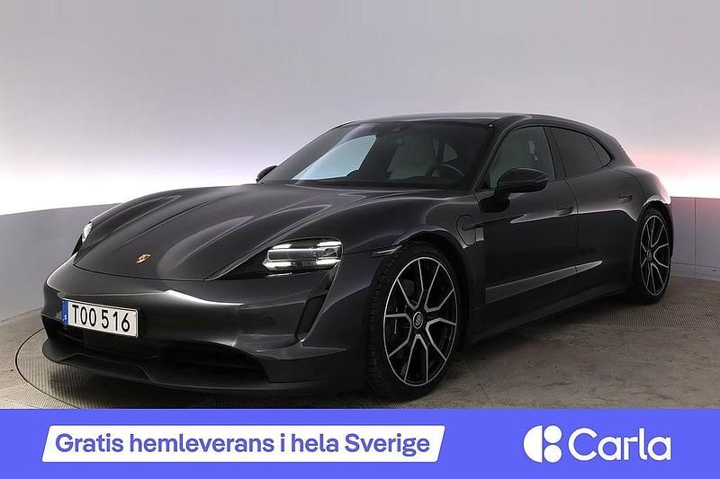 Mörkgrå Begagnad 2022 Porsche Taycan Sport Turismo Kombi | 623 900 kr - Bild 1/4
