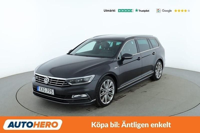 Grå Begagnad 2018 VW Passat R-line Kombi | 194 000 kr (Bra pris) - Bild 1/4
