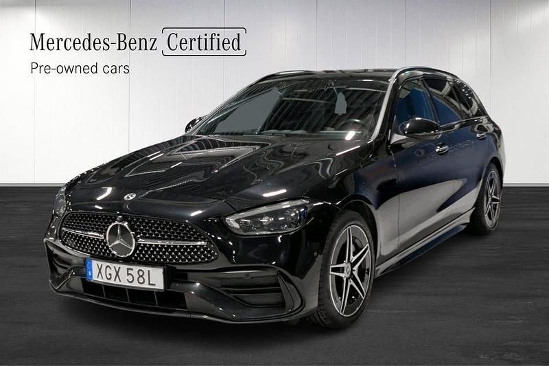 Svart Begagnad 2023 Mercedes C300 AMG line Kombi | 429 000 kr - Bild 1/4