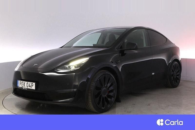 Svart Begagnad 2022 Tesla Model Y Performance SUV | 409 900 kr (Bra pris) - Bild 1/4