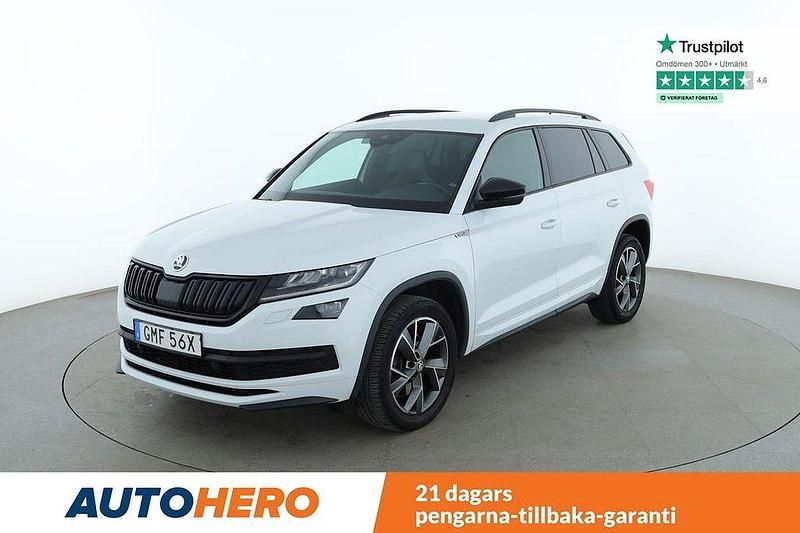 Vit Begagnad 2019 Skoda Kodiaq SportLine SUV | 372 000 kr (Dyr) - Bild 1/4