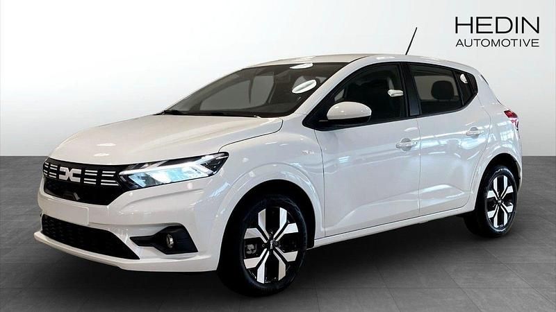 Vit (white) Ny 2025 Dacia Sandero Expression Halvkombi | 219 900 kr (Bra pris) - Bild 1/4