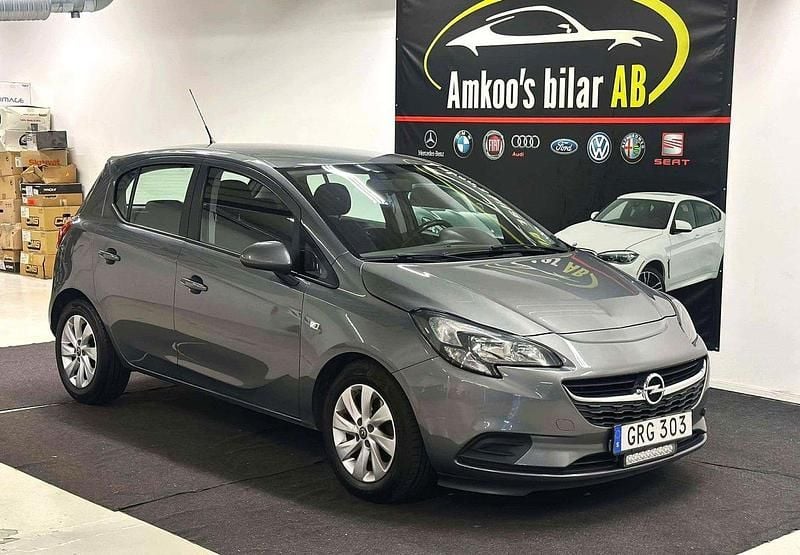 Grå Begagnad 2015 Opel Corsa Enjoy Halvkombi | 39 900 kr - Bild 1/4