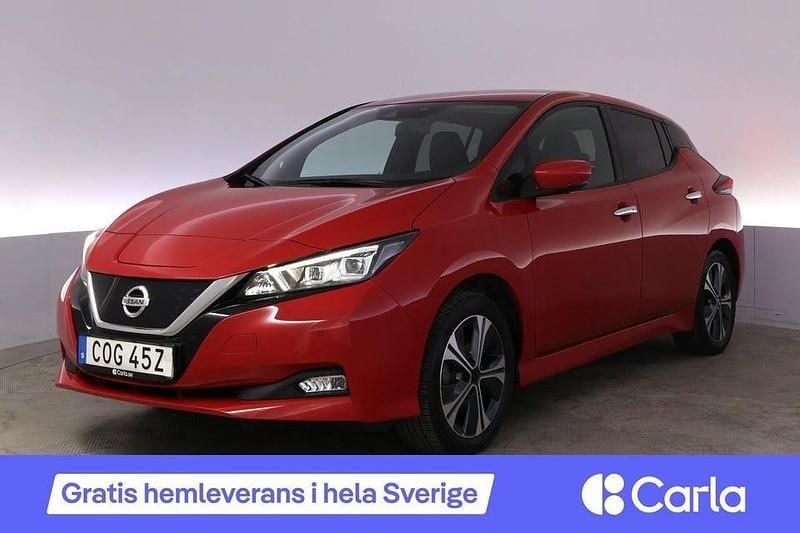 Röd Begagnad 2021 Nissan Leaf 360º Halvkombi | 217 900 kr (Marknadspris) - Bild 1/4