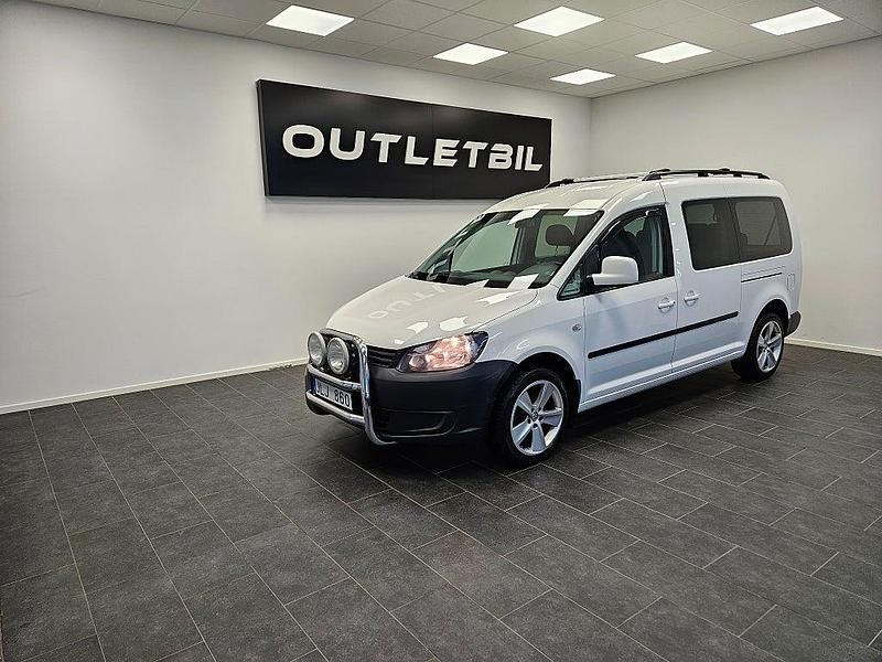 Vit Begagnad 2012 VW Caddy Maxi Minibuss | 109 000 kr (Dyr) - Bild 1/4