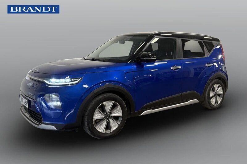 Blå Begagnad 2021 Kia Soul EV Advance SUV | 199 000 kr (Marknadspris) - Bild 1/4