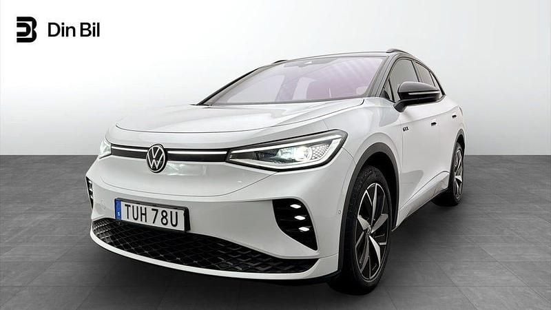 Glacier white metallic bl Begagnad 2023 VW ID.4 GTX SUV | 329 500 kr (Superpris) - Bild 1/4