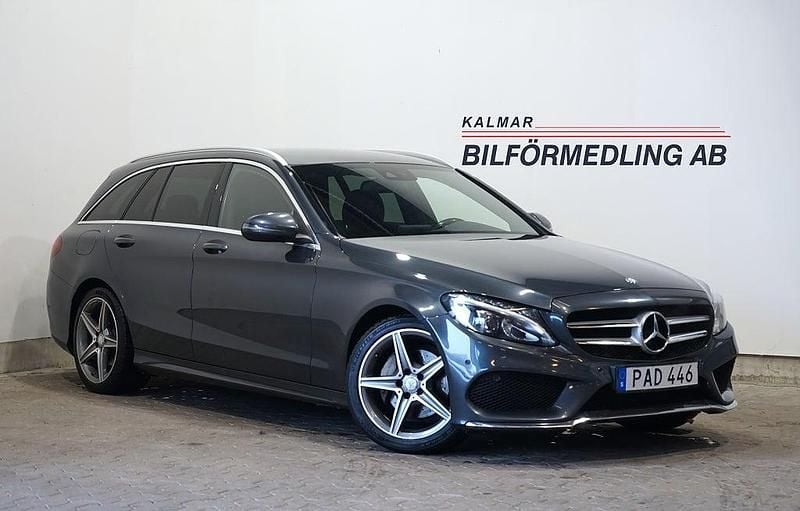 Grå Begagnad 2016 Mercedes C200 AMG line Kombi | 169 900 kr (Marknadspris) - Bild 1/4