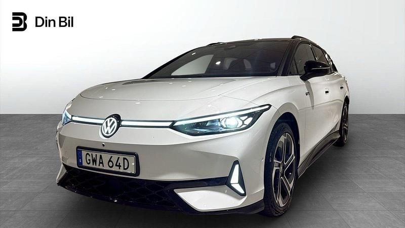 Vit Begagnad 2024 VW ID.7 GTX Sedan | 574 900 kr (Lite dyr) - Bild 1/4