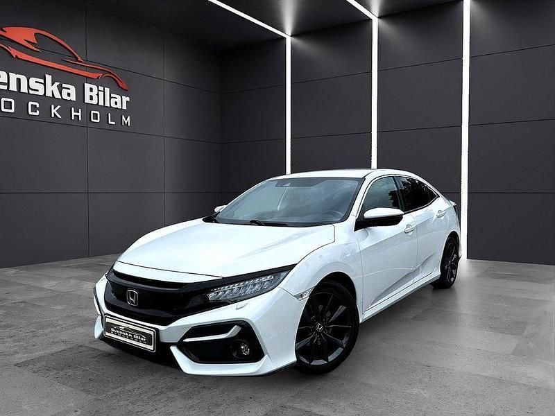 Vit Begagnad 2020 Honda Civic Elegance Halvkombi | 234 900 kr (Lite dyr) - Bild 1/4
