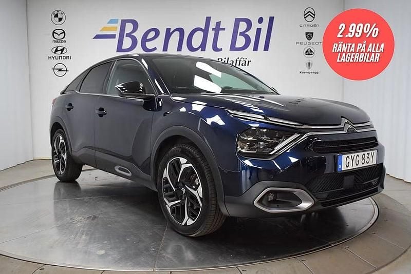 Blå Begagnad 2024 Citroën C4 PureTech Halvkombi | 214 500 kr (Marknadspris) - Bild 1/3