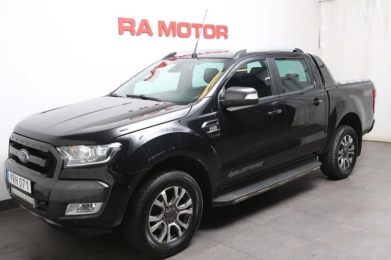 Svart (panther black (met)) Begagnad 2018 Ford Ranger Wildtrack Pickup | 199 900 kr (Superpris) - Bild 1/3