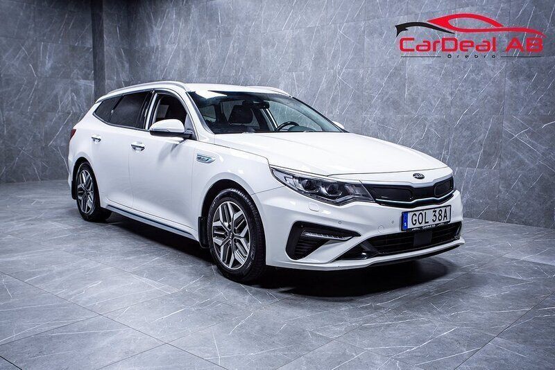 Vit Begagnad 2019 Kia Optima Hybrid Advance Sedan | 144 800 kr (Marknadspris) - Bild 1/4