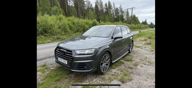 Grå Begagnad 2018 Audi Q7 S-Line SUV | 369 000 kr (Marknadspris) - Bild 1/4