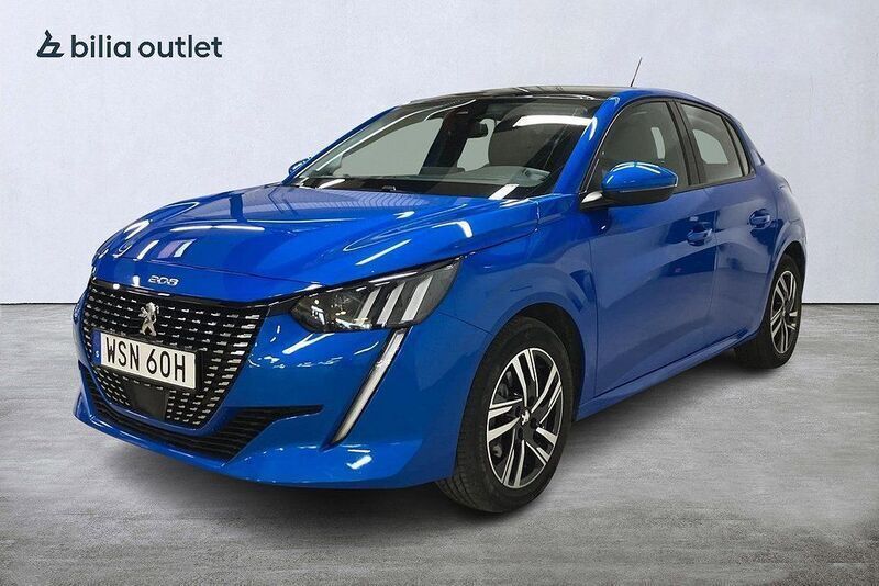 Blå Begagnad 2019 Peugeot 208 Halvkombi | 159 900 kr (Marknadspris) - Bild 1/3