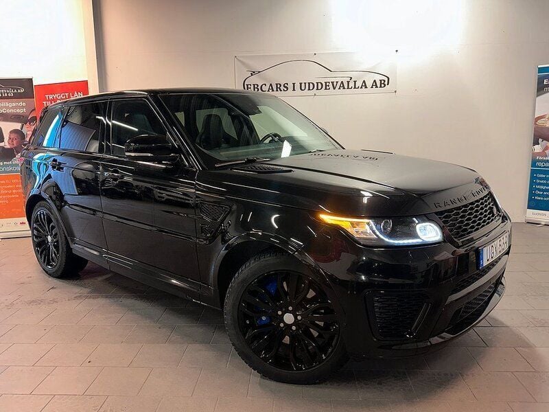 Svart Begagnad 2016 Land Rover Range Rover Sport SVR SUV | 599 900 kr - Bild 1/4